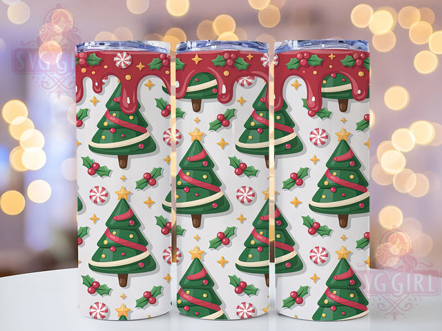 Playful 3D Puffy Christmas Tumbler, Puffy Inflatable Wrap, Holiday Balloon Sublimation, Festive Print Cup, 20Oz Skinny Tumbler Wrap, Jolly Inflated Mug, Playful Christmas Design Sublimation SvggirlplusArt 