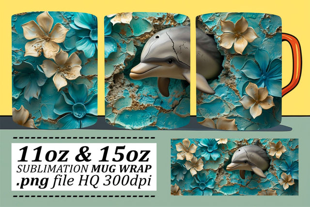 Playful 3D Wildlife Mug Decorations for 11oz 15oz Cups Sublimation afrosvg 