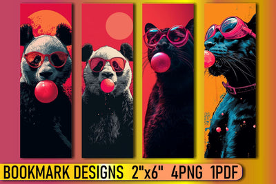 Playful Animal Bubble Gum Prints Sublimation afrosvg 