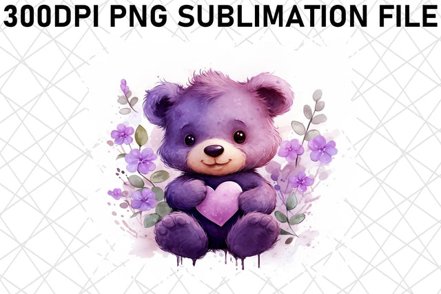 Playful Bear Hearts Sublimation Design - Valentine's Day PNG Sublimation afrosvg 