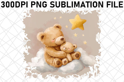 Playful Bear Watercolor Design Sublimation afrosvg 