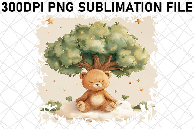 Playful Bear Watercolor Designs Set for Sublimation Crafting Projects Sublimation afrosvg 