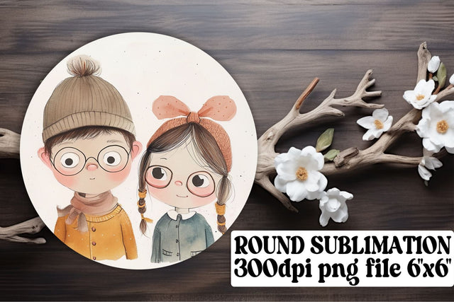 Playful Boho Children Ornaments: Circular Delights Sublimation afrosvg 