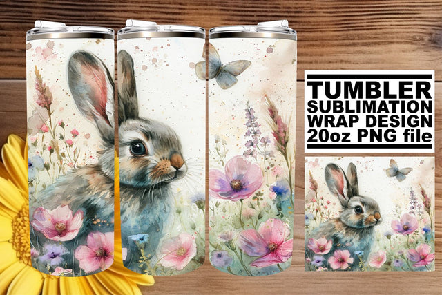 Playful Bunny-themed Tumblers Sublimation afrosvg 