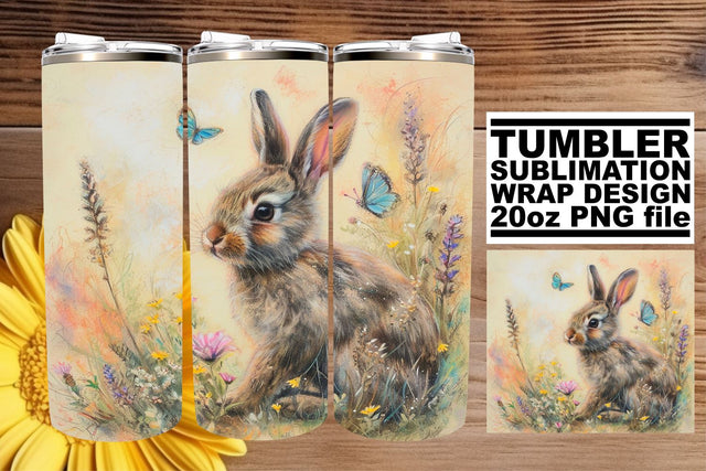 Playful Bunny-themed Tumblers Sublimation afrosvg 