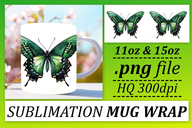 Playful Butterfly Mug Sublimation: Springtime Bliss Sublimation afrosvg 