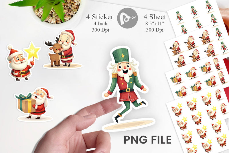 Playful Christmas Santa Sticker Sublimation artnoy 