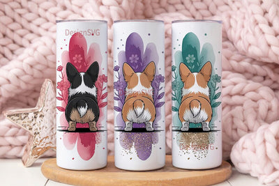 Playful Corgi Tumbler Wrap Sublimation DesignSVG 