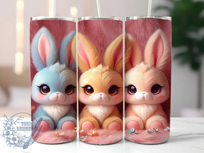 Playful Easter Bunny Tumbler, Easter Bunny Tumbler, Playful Bunny Wrap, Festive Bunny Wrap, Spring Bunny Wrap, Sublimation Design, Trendy Gift Idea Sublimation ToriDesigns 