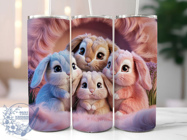 Playful Easter Bunny Tumbler, Easter Bunny Tumbler, Playful Bunny Wrap, Festive Bunny Wrap, Spring Bunny Wrap, Sublimation Design, Trendy Gift Idea Sublimation ToriDesigns 