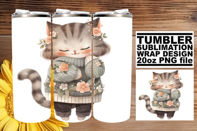 Playful Feline 20oz Tumbler Sublimation Collection Sublimation afrosvg 