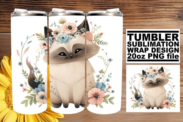 Playful Feline 20oz Tumbler Sublimation Design Collection Sublimation afrosvg 