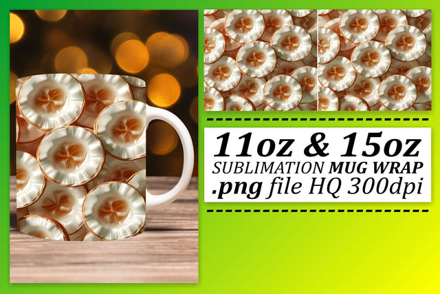 Playful Fruit Pattern Mug Design: Sublimation Elegance Sublimation afrosvg 