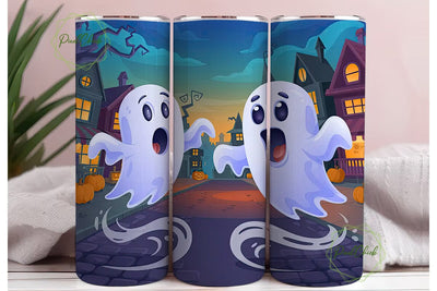 Playful Halloween Ghosts 20oz Tumbler Sublimation PixelChick 