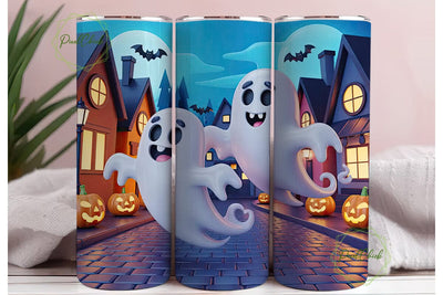 Playful Halloween Ghosts 20oz Tumbler Sublimation PixelChick 