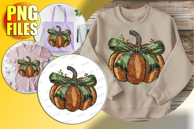 Playful Halloween Pumpkin with Bow Sublimation Design Sublimation afrosvg 