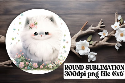 Playful Kitty Circle Decor for Crafting Adventures Sublimation afrosvg 