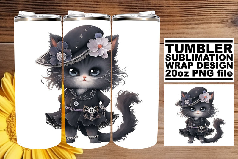 Playful Kitty Lover's 20oz Tumbler Sublimation Collection Sublimation afrosvg 