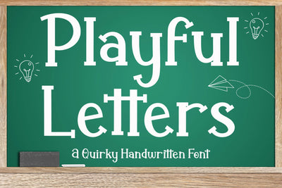 Playful Letters Font AEN Creative Store 
