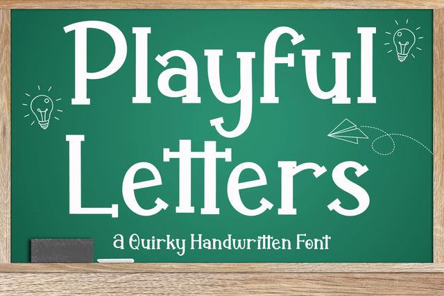 Playful Letters Font AEN Creative Store 