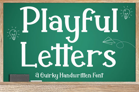Playful Letters Font AEN Creative Store 
