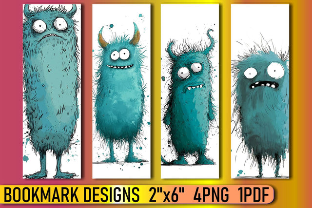 Playful Monster Sublimation Designs with Watercolor Fun Sublimation afrosvg 