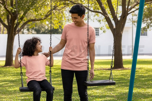 Playful pink t-shirt mockup design Mock Up Photo Regulrcrative 