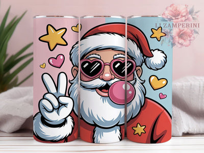 Playful Santa Pop Christmas Tumbler, Festive Santa Wrap, Holiday Pop Sublimation, Jolly Christmas Cup, 20Oz Skinny Tumbler Wrap, Playful Santa Mug, Merry Holiday Design Sublimation Li Zamperini 