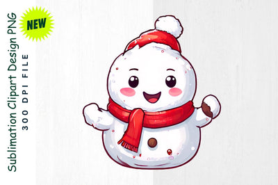 Playful Snowman Throwing Snowball Sublimation Clipart Sublimation Regulrcrative 