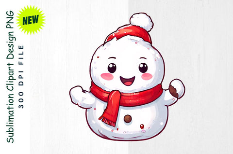 Playful Snowman Throwing Snowball Sublimation Clipart Sublimation Regulrcrative 