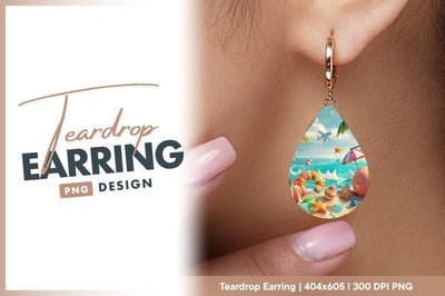 Playful summer beach candy scene illustration Sublimation Regulrcrative 