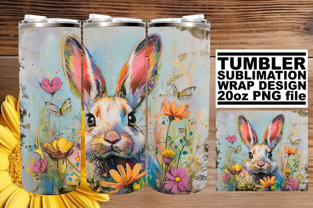 Playful Tumbler Artistry for Easter Sublimation afrosvg 