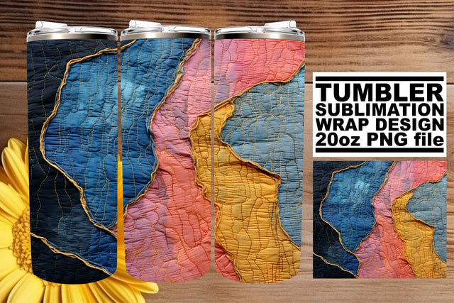 Playful Tumbler Design: 3D Abstract Patterns Sublimation afrosvg 