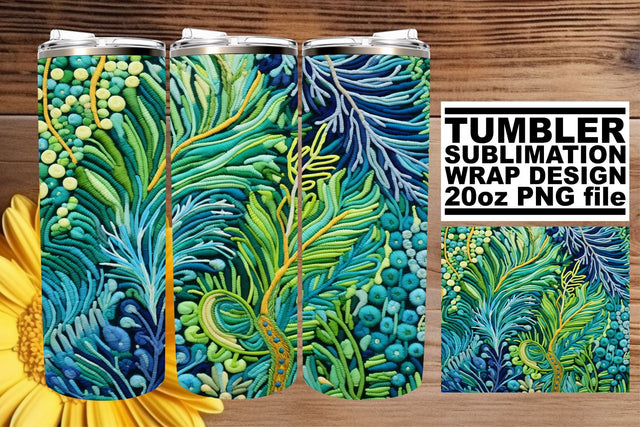Playful Tumbler Sublimation: 3D Patterns Sublimation afrosvg 