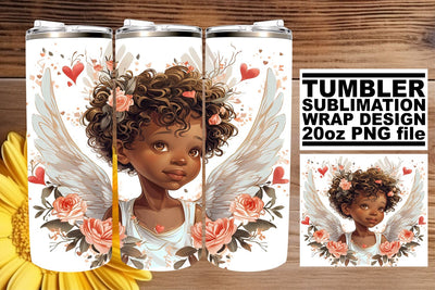 Playful Valentine's Art on 20oz Wraps Sublimation afrosvg 