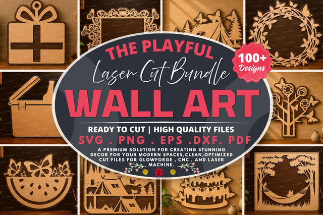Playful Wall Art Bundle laser cut svg File,Mega laser cut svg Bundle SVG Regulrcrative 