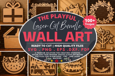 Playful Wall Art Bundle laser cut svg File,Mega laser cut svg Bundle SVG Regulrcrative 
