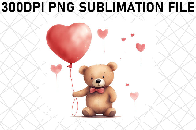 Playful Watercolor Bear Sublimation - Love and Bloom Sublimation afrosvg 