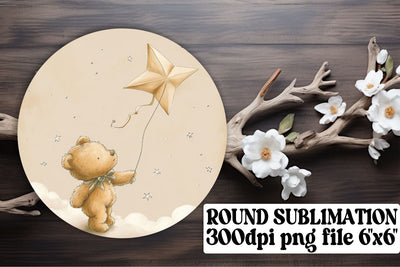 Playful Watercolor Keychains with Bears Sublimation afrosvg 