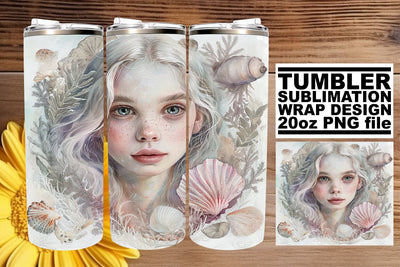 Playful Watercolor Mermaid Sublimation Collection Sublimation afrosvg 