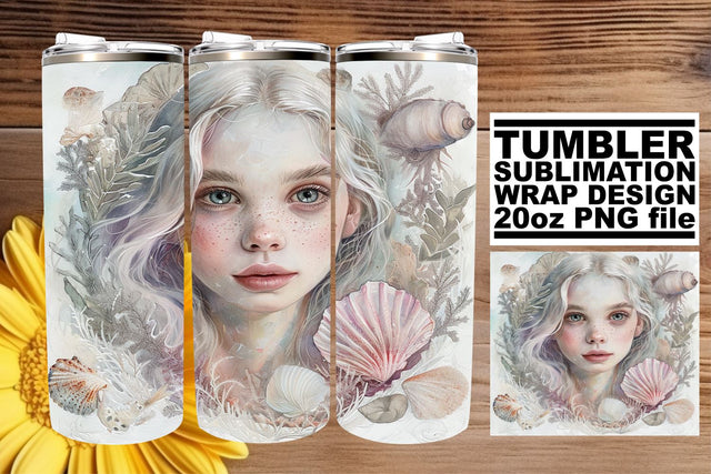 Playful Watercolor Mermaid Sublimation Collection Sublimation afrosvg 