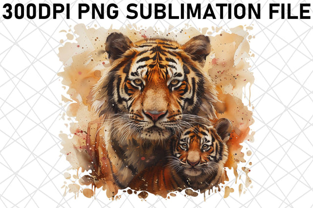 Playful Watercolor Mom & Baby Animal Sublimation Sublimation afrosvg 