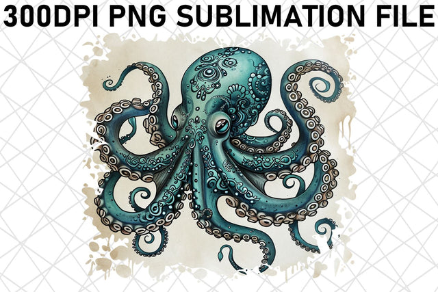 Playful Watercolor Sea Creatures PNG Clipart Bundle Sublimation afrosvg 