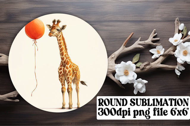 Playful Zoo Creature Round Ornament Designs Sublimation afrosvg 