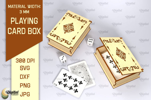 Playing Card Holder SVG. Box for Poker Cards Laser Cut. Tarot Card Box SVG SVG Evgenyia Guschina 