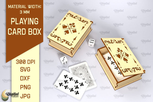 Playing Card Holder SVG. Box for Poker Cards Laser Cut. Tarot Card Box SVG SVG Evgenyia Guschina 