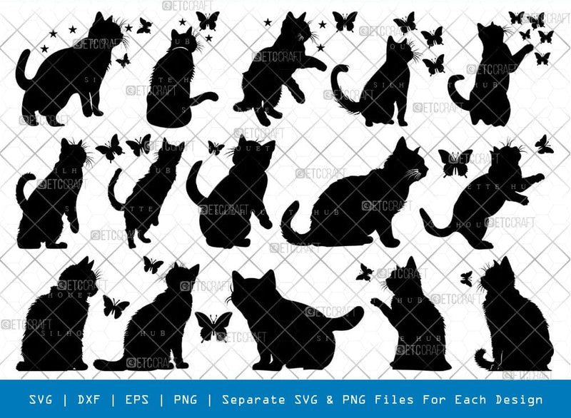 Playing Cat Svg Cricut Cut Files Png Bundle, SB01146 SVG ETC Craft 