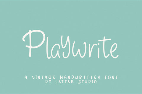Playwrite Font Dm Letter Studio 