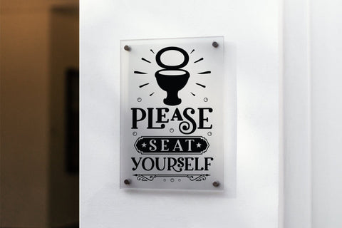 Please Seat Yourself, Funny Bathroom Sign SVG SVG CraftLabSVG 