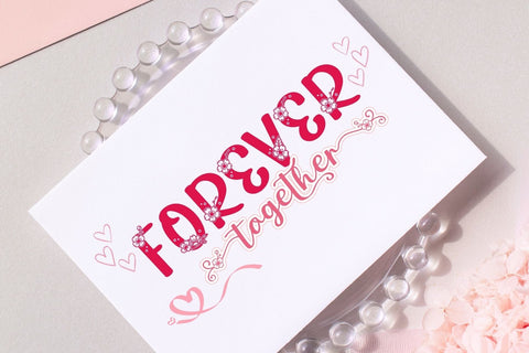 Plum Blossoms Font Duo Font AnningArts Design 